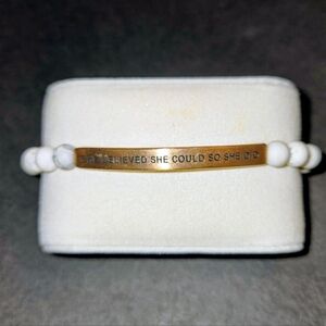 Inspiration Co. Women's Howlite Marble Bracelet